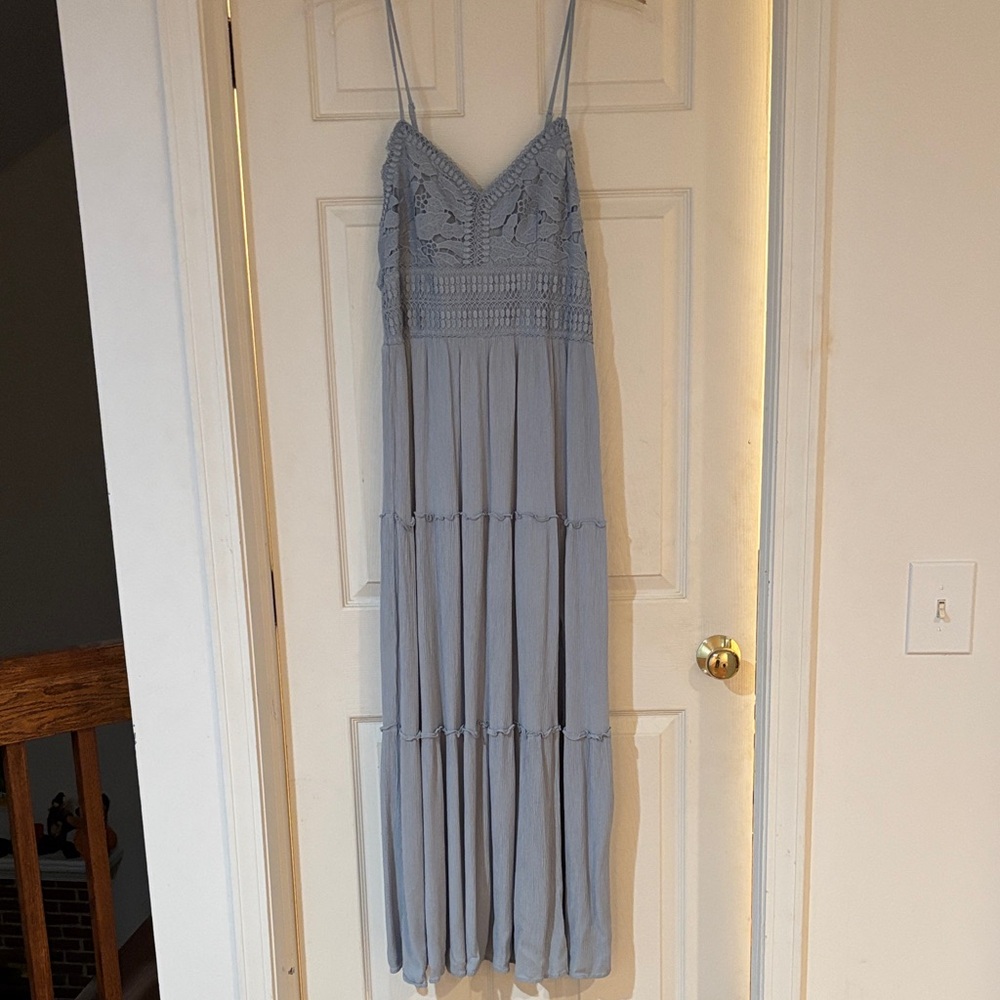 Elegant Blue Maxi Dress
